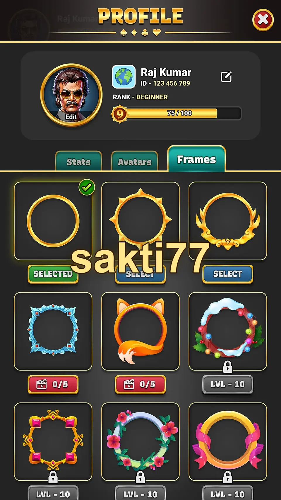 sakti77 Tangkapan Layar - APK Resmi